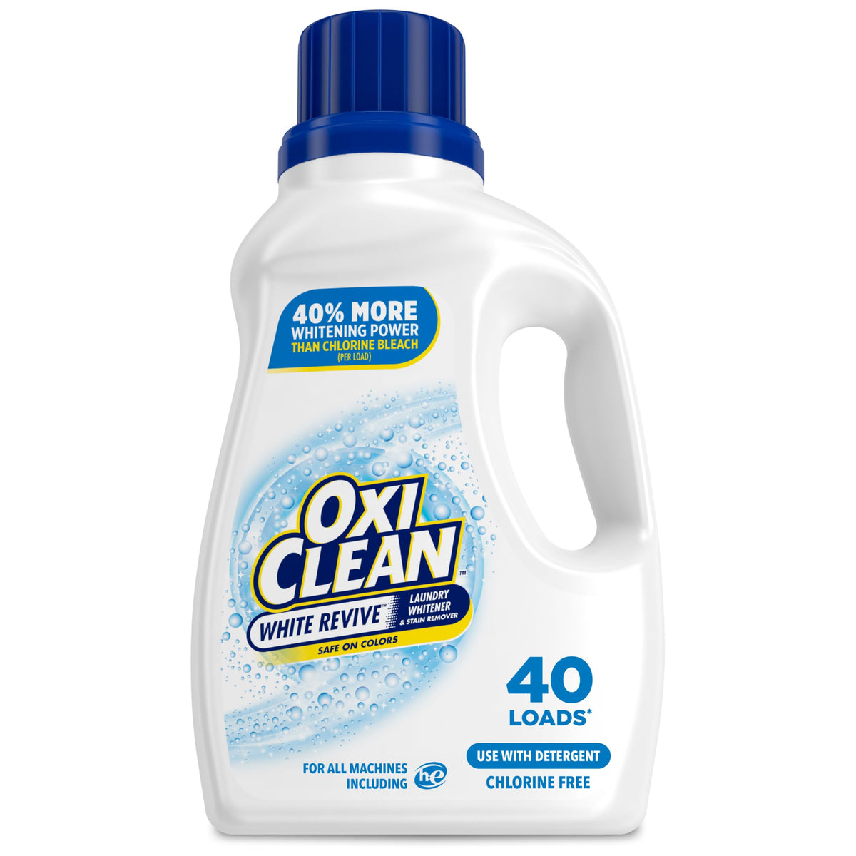 OxiClean White Revive Wäsche-Aufheller und Fleckenentferner Flüssig, 1,47 L