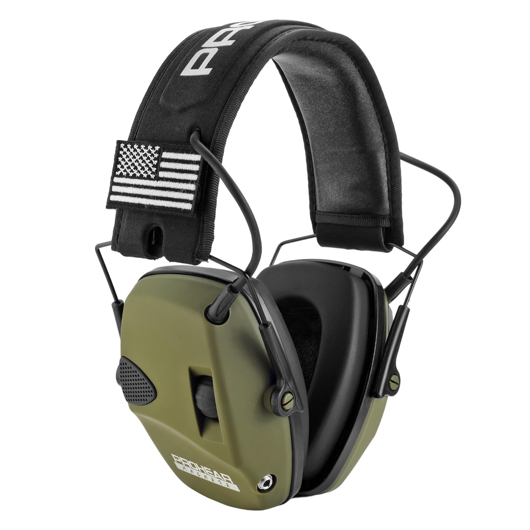 PROHEAR Electronic Ear Protection for Shooting with 4X Sound Amplification, Gun Range Hearing Protection Muffs, NRR 23dB Noise Reduction Headphones for Hunting, Green