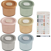 Moonkie Silikon Babykostbehälter | 120 ml Babykostgläser mit luftdichten Deckeln | Wiederverwendbare Babykostgläser, Gefrier-, Mikrowellen- und Spülmaschinenfest, Perfekt für Säuglinge & Kleinkinder