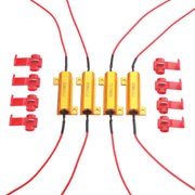 Aaron 4Pcs 50W 6ohm Load Resistors - Fix LED Bulb Fast Hyper Flash Turn Signal Blink Error Code (Resistors get very hot during working)