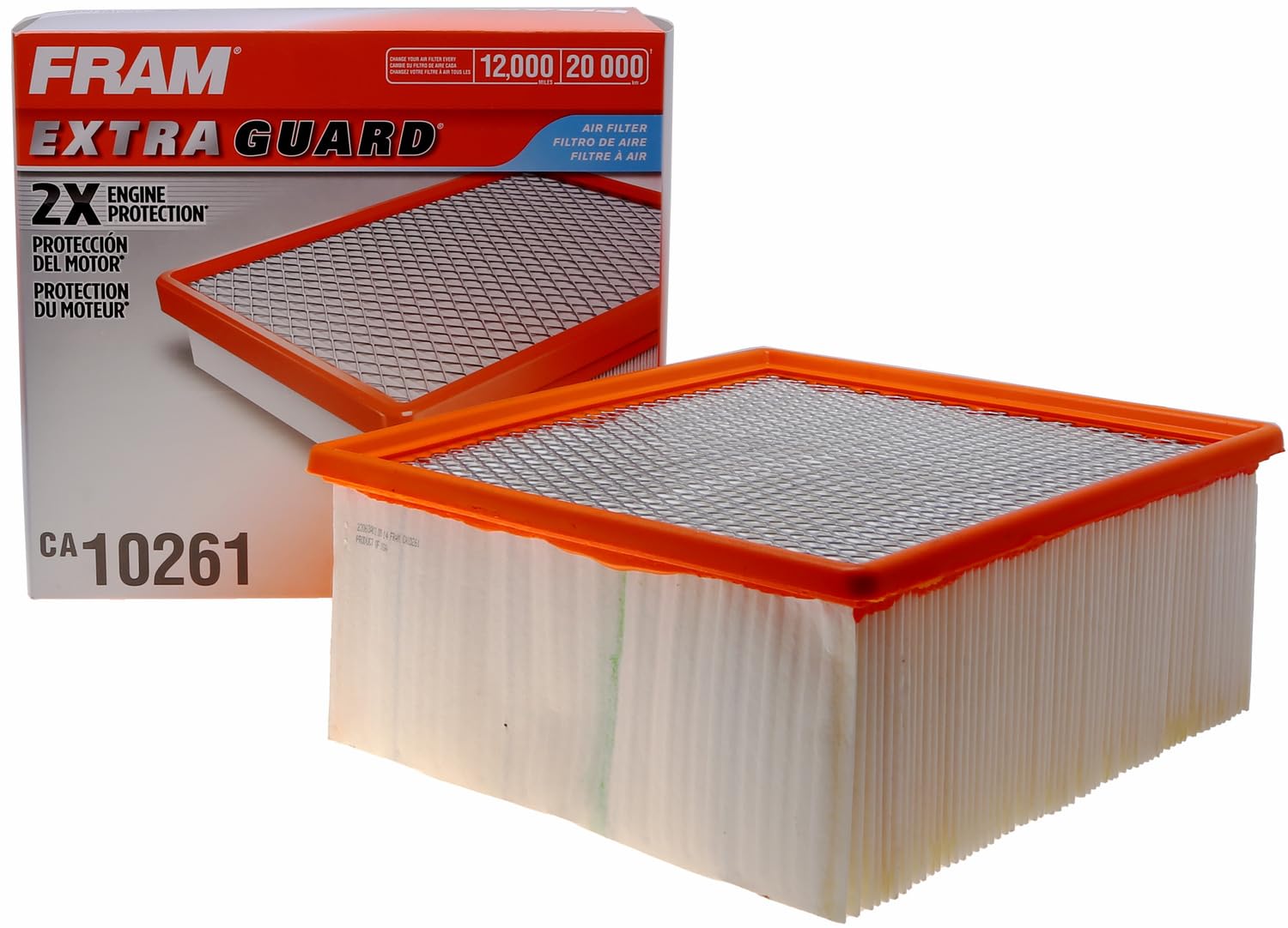 FRAM Extra Guard CA10261 Replacement Engine Air Filter for 2007-2022 Dodge Ram 2500-5500 (6.4L & 6.7L), Provides Up to 12 Months or 12,000 Miles Filter Protection