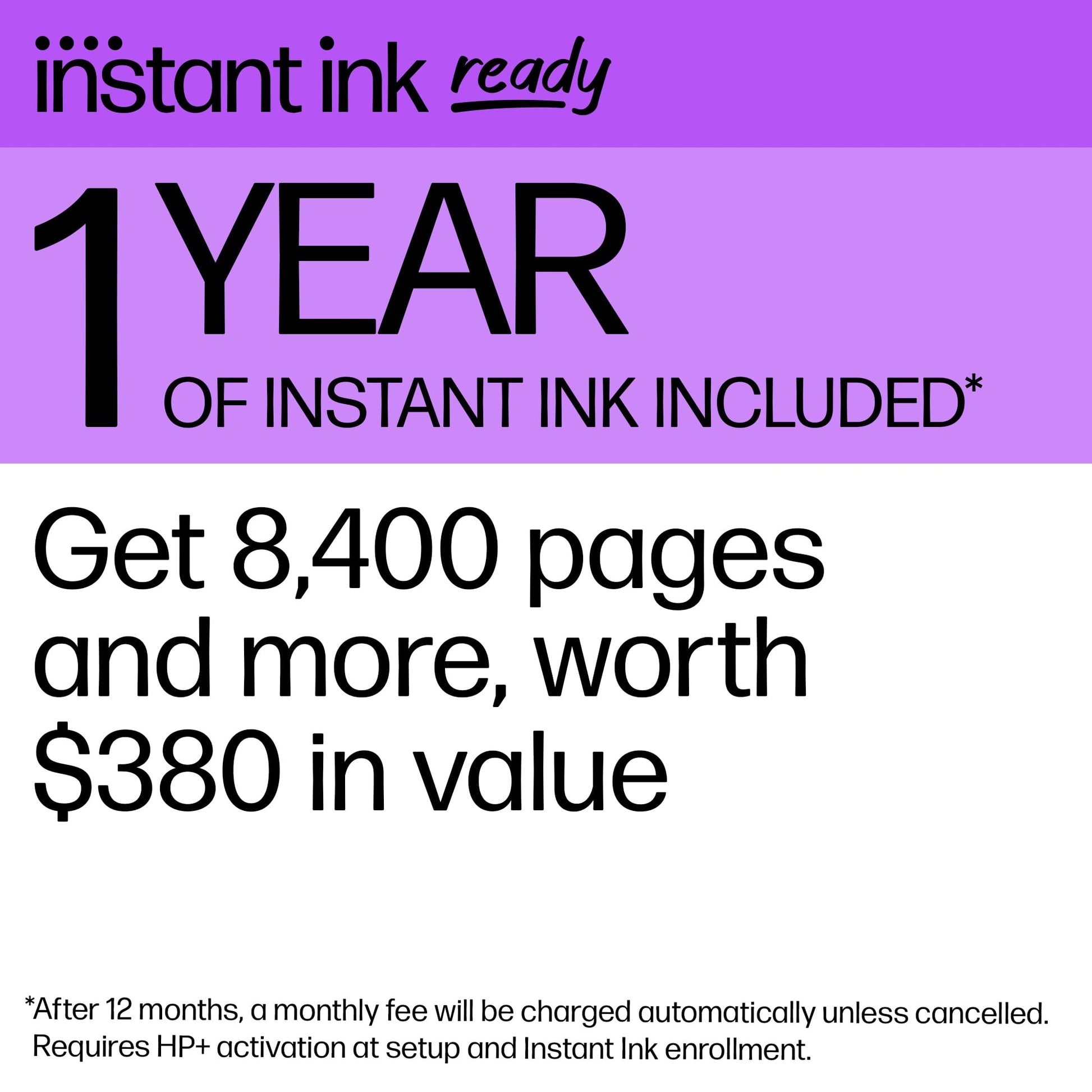 HP OfficeJet Pro 8139e Wireless All-in-One Color Inkjet Printer, Print, scan, Copy, fax, ADF, Duplex Printing Best-for-Home Office, 1 Year Instant Ink Trial Included