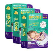Sposie Overnight Windel-Booster-Pads, stoppen Auslaufen und Bettnässen, Original klebstofffreie saugfähige Einlagen, reduzieren nächtliches Wechseln und Hautausschlag, für Größen 4-6, hergestellt in den USA, 90 St.