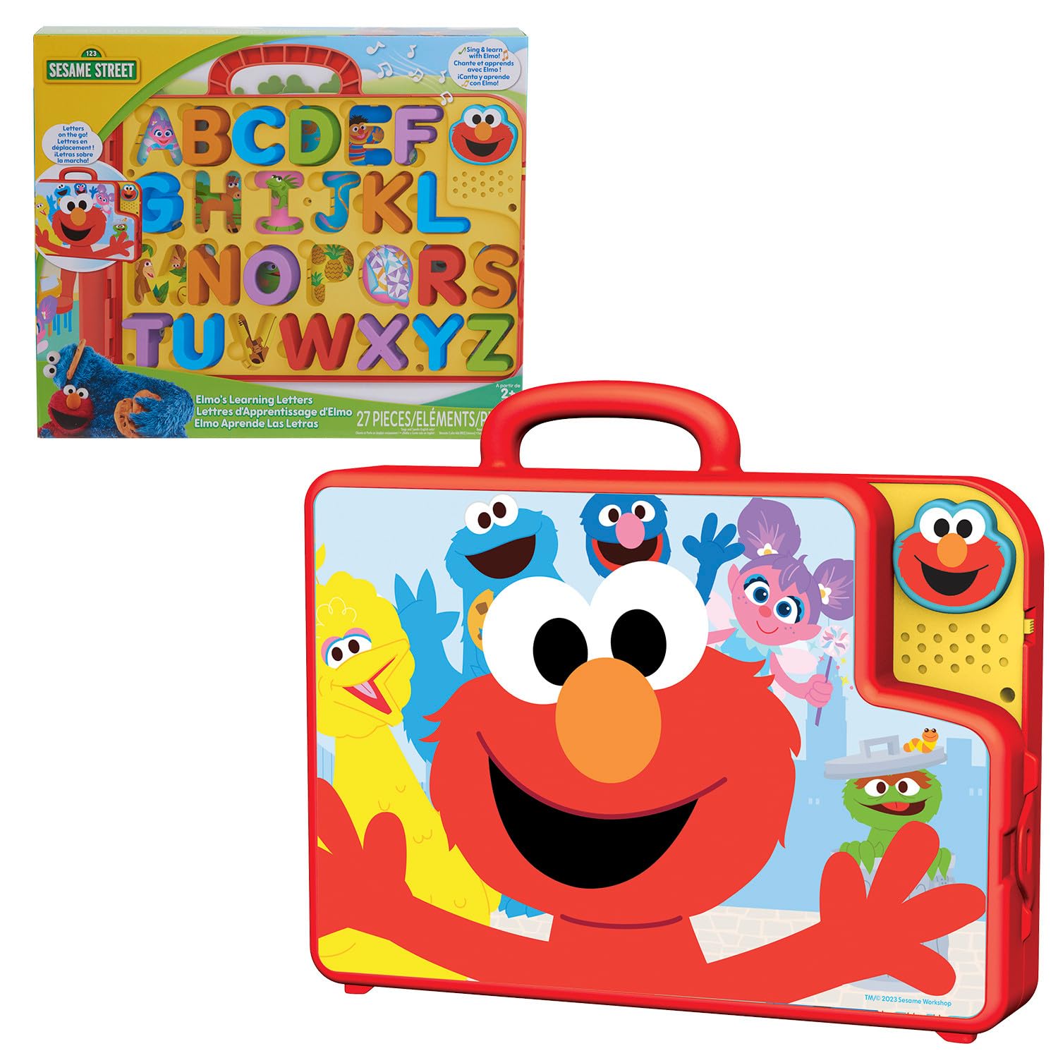 SESAME STREET Elmo's Learning Letters Bus Activity Board, Preschool Learning and Education, Kids Toys for Ages 2 Up by Just Play