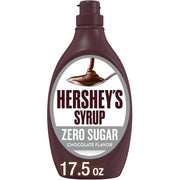 HERSHEY'S Zero Sugar Chocolate Syrup Bottle, 17.5 oz