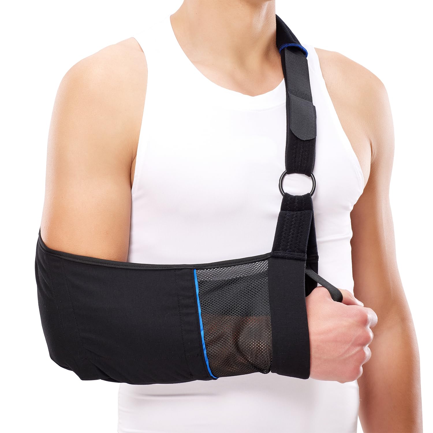 Comforband Arm Sling – Lightweight & Breathable Medical Sling with Adjustable Shoulder Strap for Torn Rotator Cuff, Broken or Fractured Forearm Bones, One size fits most