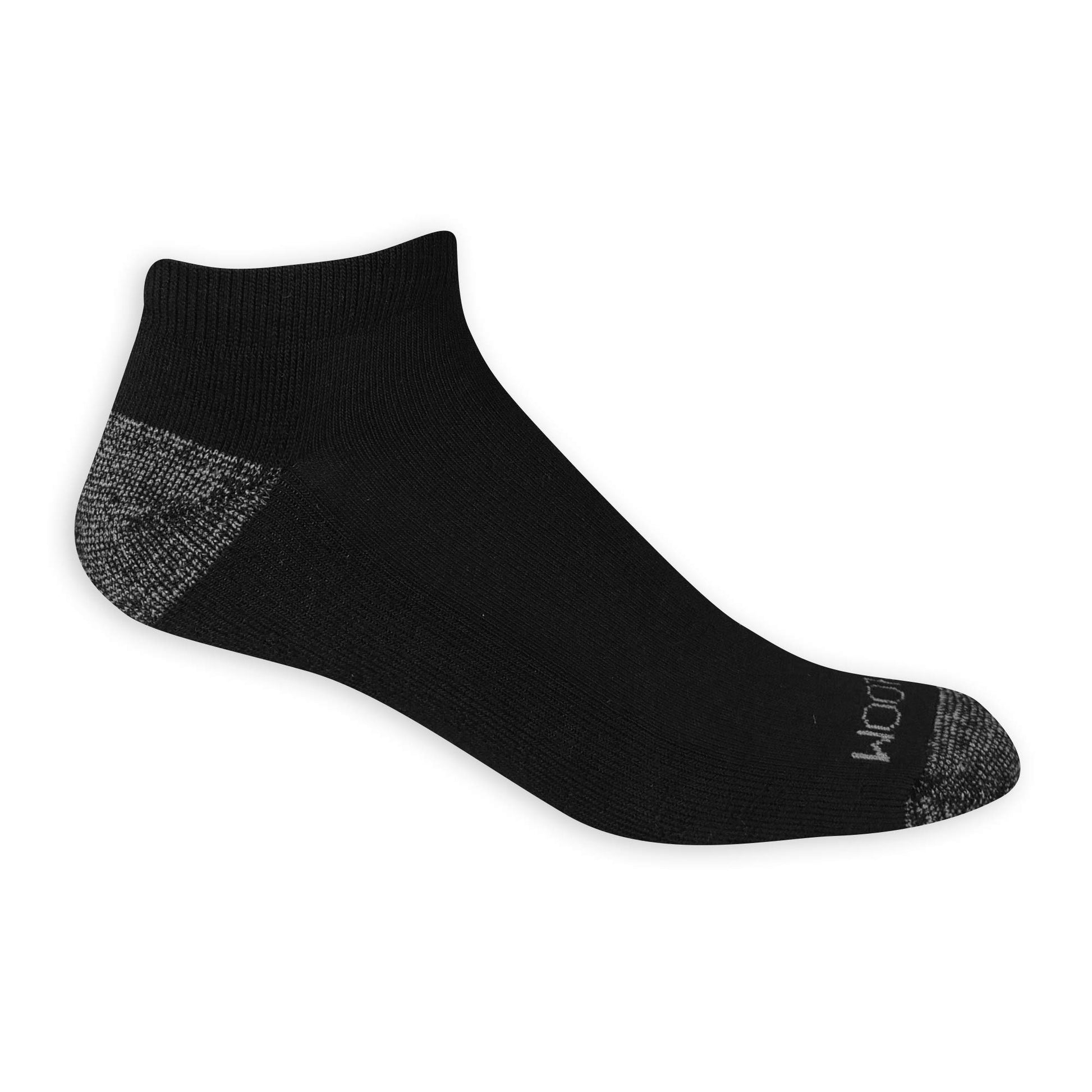 Fruit of the Loom Men's Dual Defense Low Cut Socks (12 Pack), Black, Medium (6 - 12)