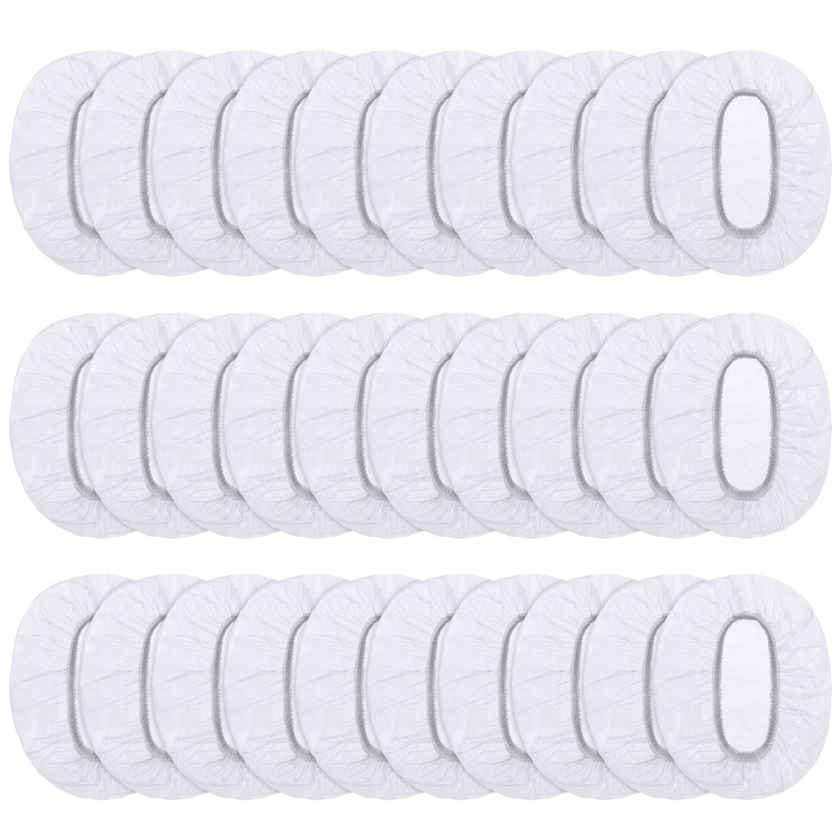 Outus 100 Pack Clear Disposable Ear Protectors Waterproof Ear Covers for Hair Dye, Shower, Bathing