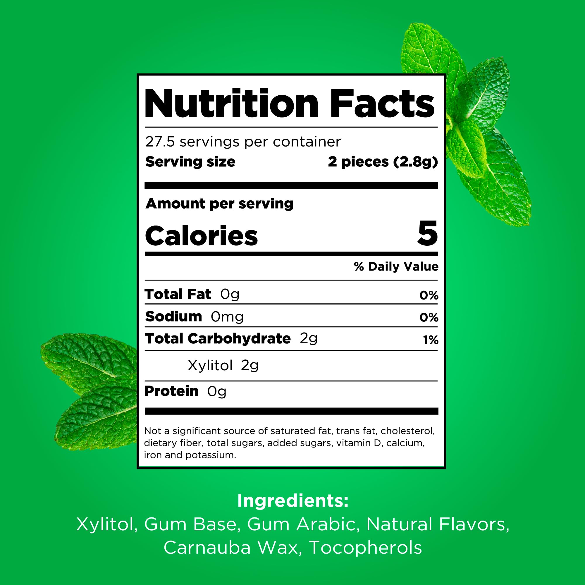 PUR Gum | Aspartame Free Chewing Gum | 100% Xylitol | Natural Spearmint Flavored Gum, 55 Pieces (Pack of 1)