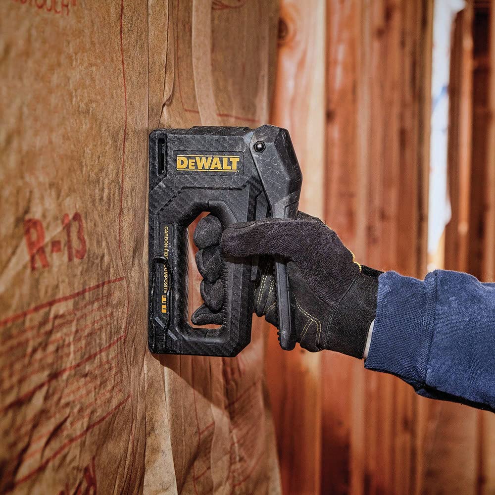 DEWALT Staple Gun, Carbon Fiber Body, 2-in-1 Tacker (DWHT80276)