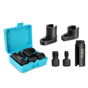 DURATECH 5PCS O2 Oxygen Sensor Socket Thread Chaser Set, 3/8" 1/2" Drive x 7/8" 22mm Oxygen Sensor Remover O2 Sensor Removal Tool Kit