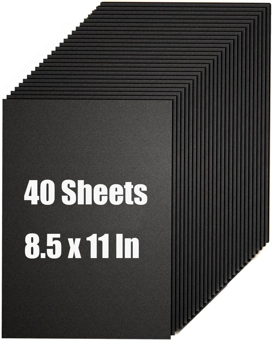 40 Blatt schwarzer Karton 8,5 x 11 Zoll, 200 g/m² dicker Karton für Einladungen, Speisekarten, Hochzeiten, DIY-Kartenherstellung, Schreibwarendruck