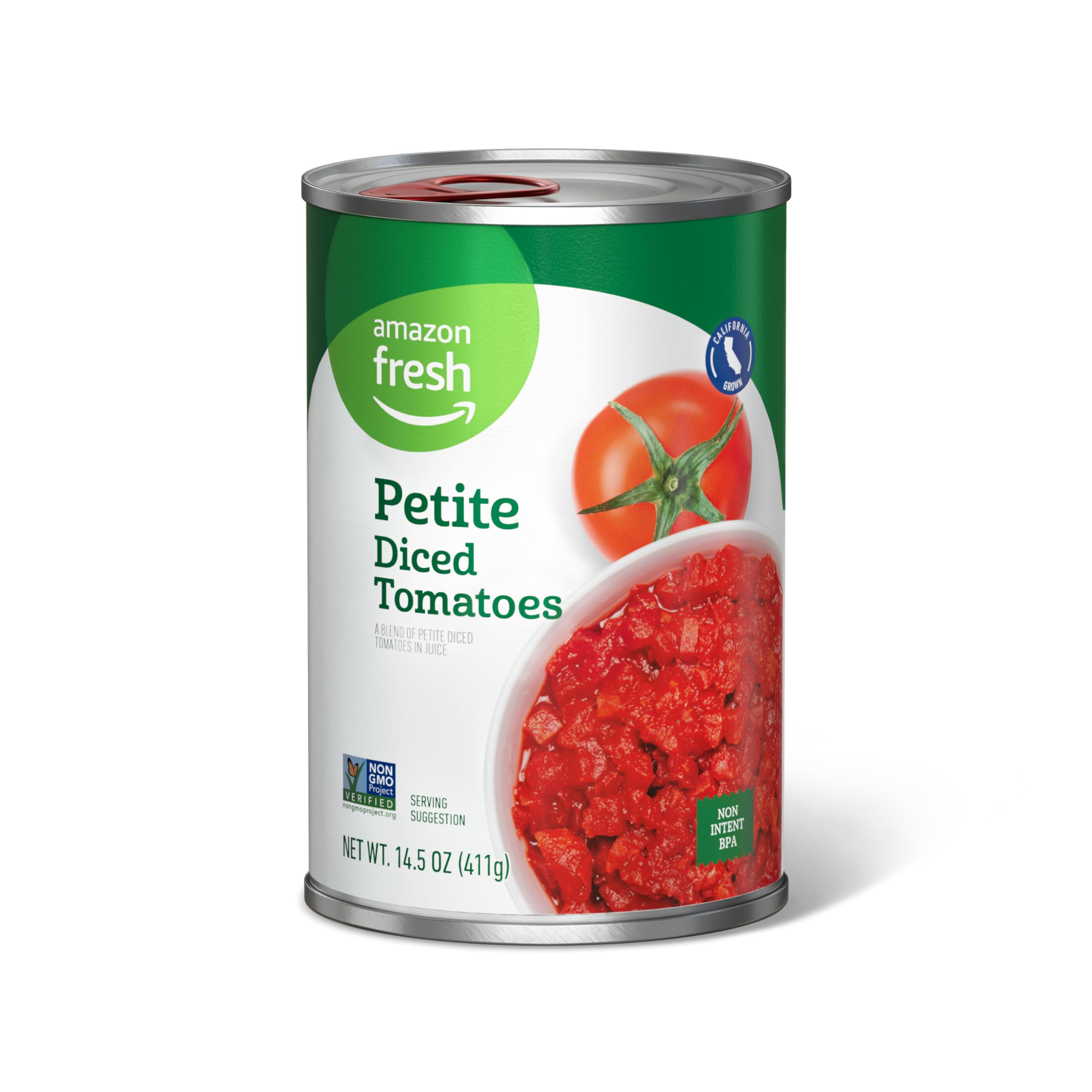Fresh, Petite Diced Canned Tomatoes, 14.5 Oz (Previously Happy Belly, Packaging May Vary)