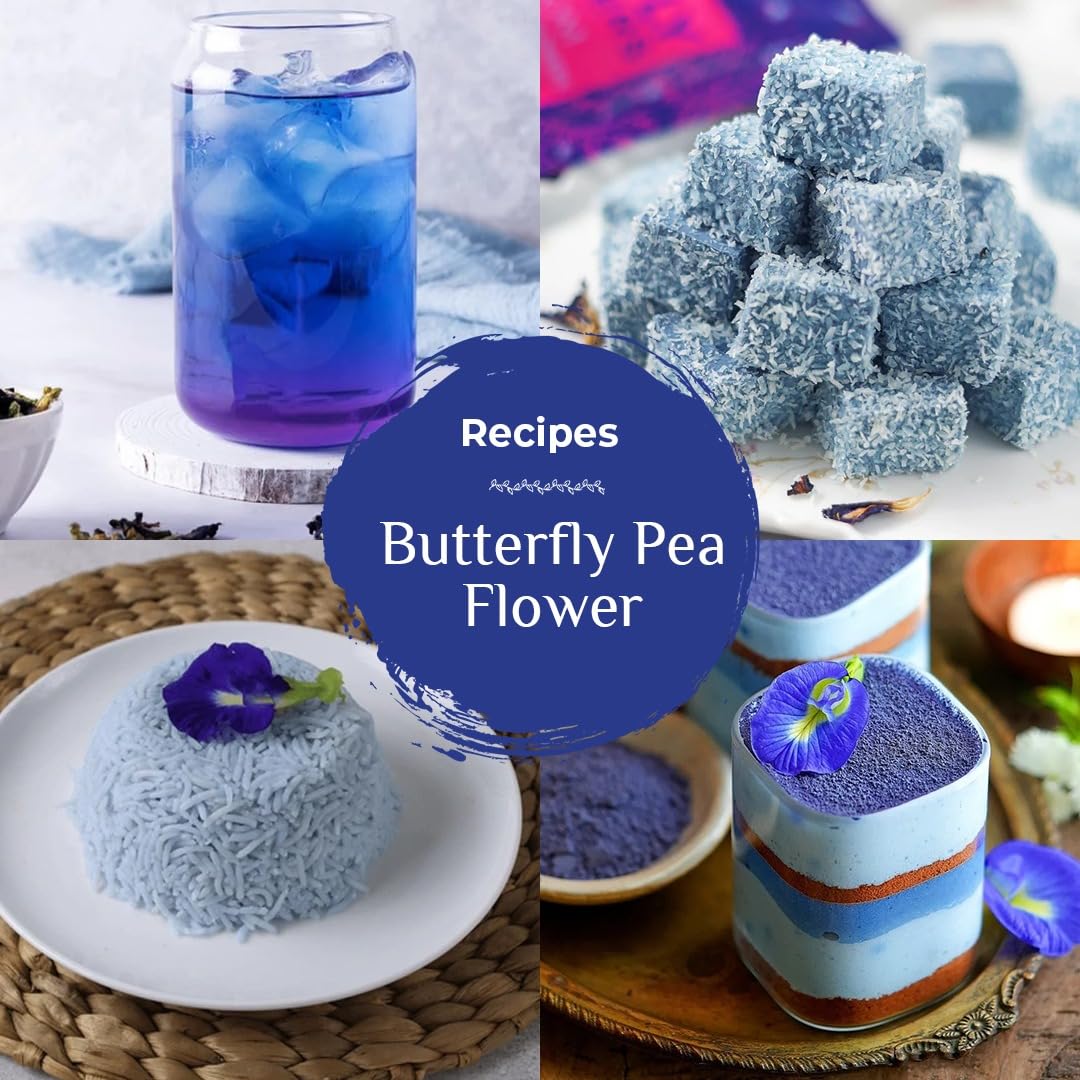 BLUE TEA - Butterfly Pea Flower Tea - 2.11 Oz (150+ Cups) | Antioxidant Rich | Chemical Free - Herbal Tea - Caffeine free - Non Bitter - No Preservatives - Non-GMO | Zipper Pack
