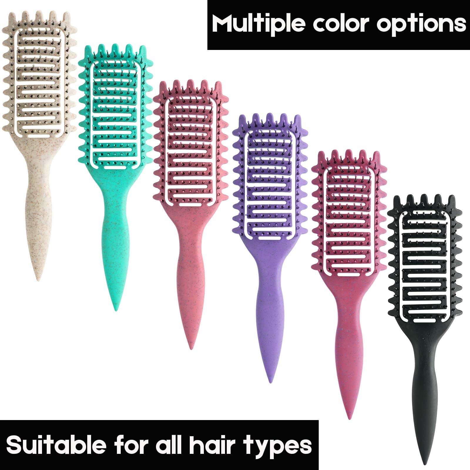 Curl Defining Brush,2024 Curly Hair Brush,Vented Hair Brush for Detangling, Shaping and Defining Curls For Women and Men Less Pulling (Beige)