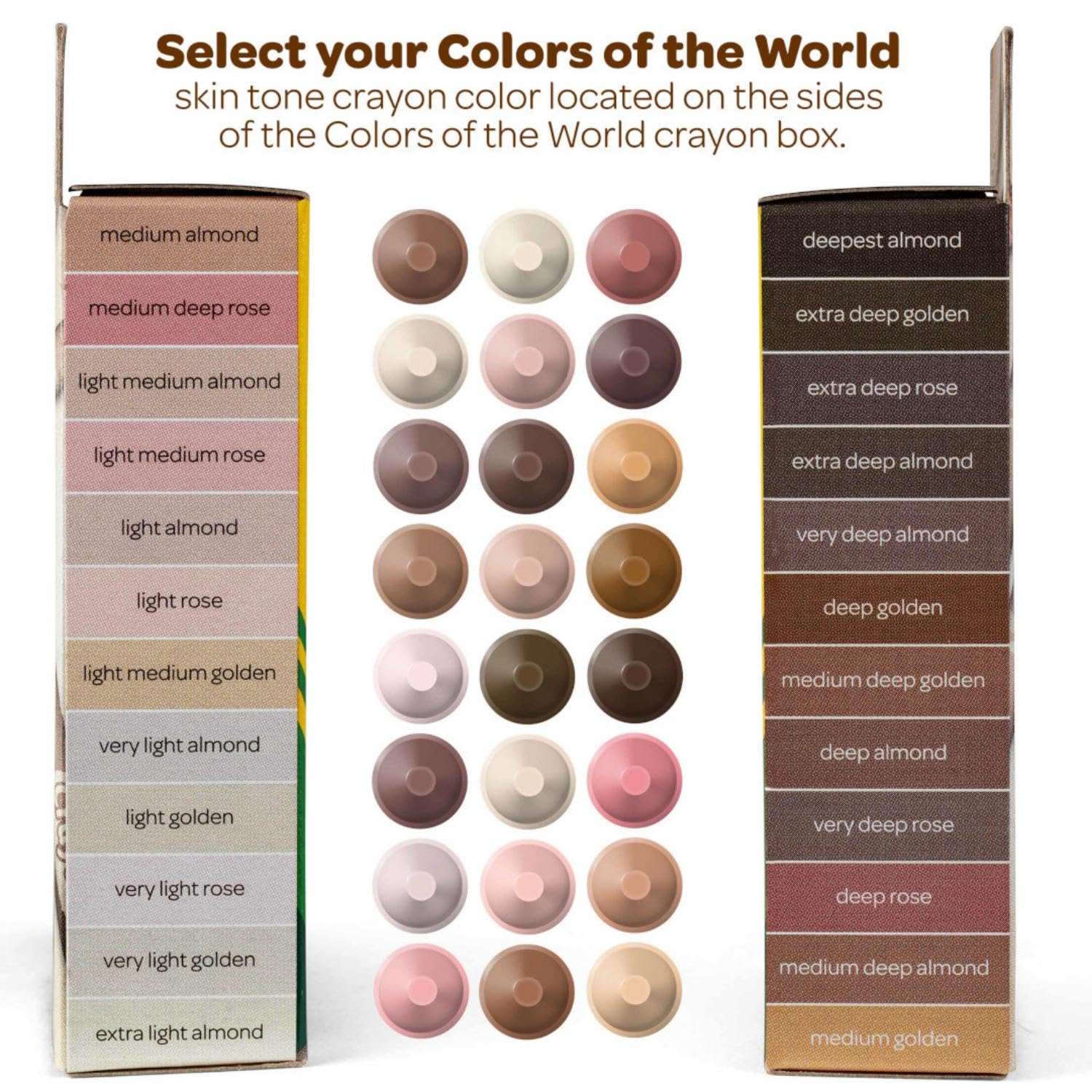 Crayola Bulk Crayon Set, Colors of The World, Multicultural Crayons, School Supplies, 6 Sets of 24 Colors