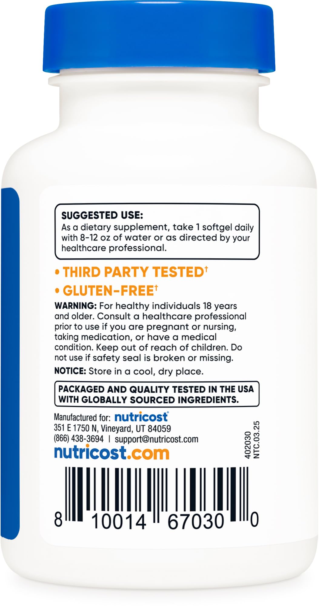 Nutricost Zeaxanthin with Lutein 20mg, 120 Softgels - Potent, Non-GMO, Gluten Free
