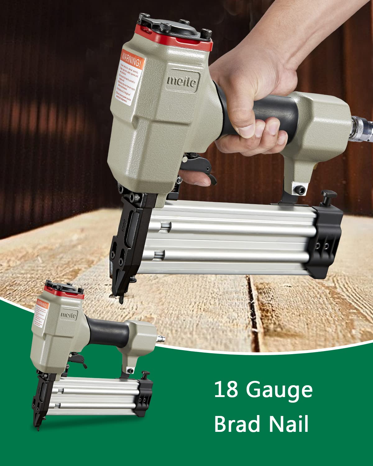 meite 18 Gauge Brad Nails, 2-Inch 18GA Brad Nails, Galvanized Nail Gun Nails for Pneumatic, Electric Brad Nailer Gun (5,000 Counts)