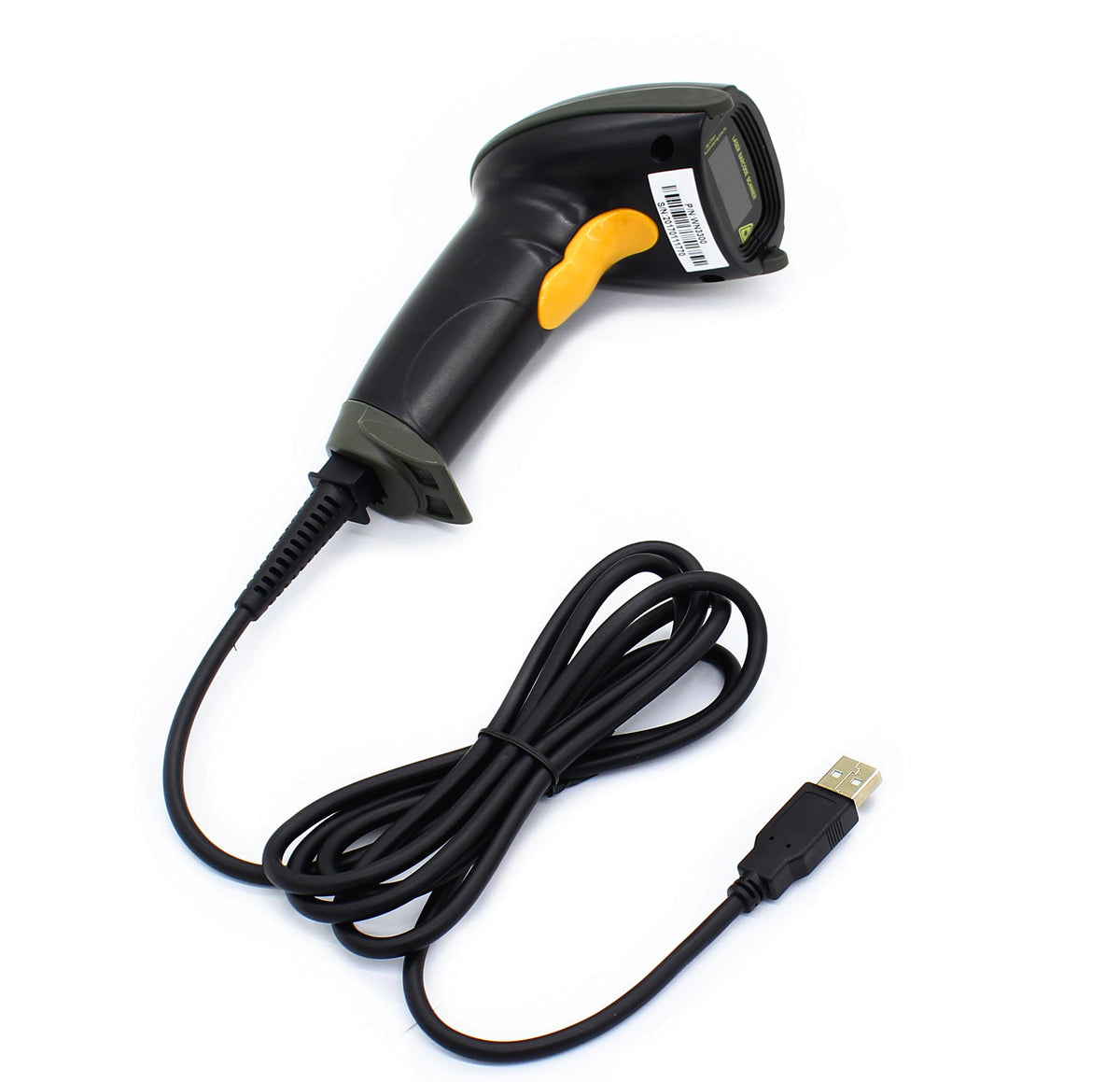 قارئ ماسح الباركود المحمول باليد السلكي WoneNice USB Laser Barcode Scanner أسود