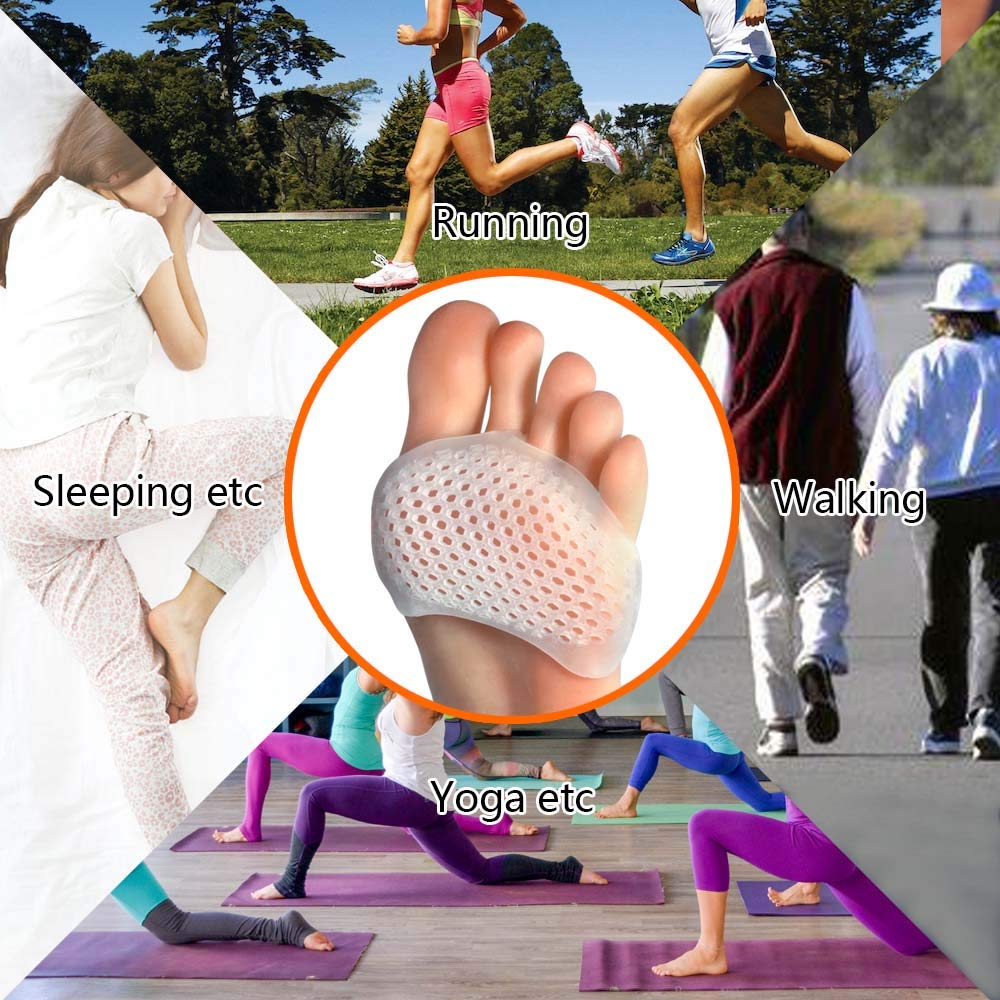 Hoogoo Toe Pads Ball of Toe Cushions Metatarsal Pads Ball of Foot Pads Callus Foot Pain Relief Bunion Forefoot Cushioning Relief Women