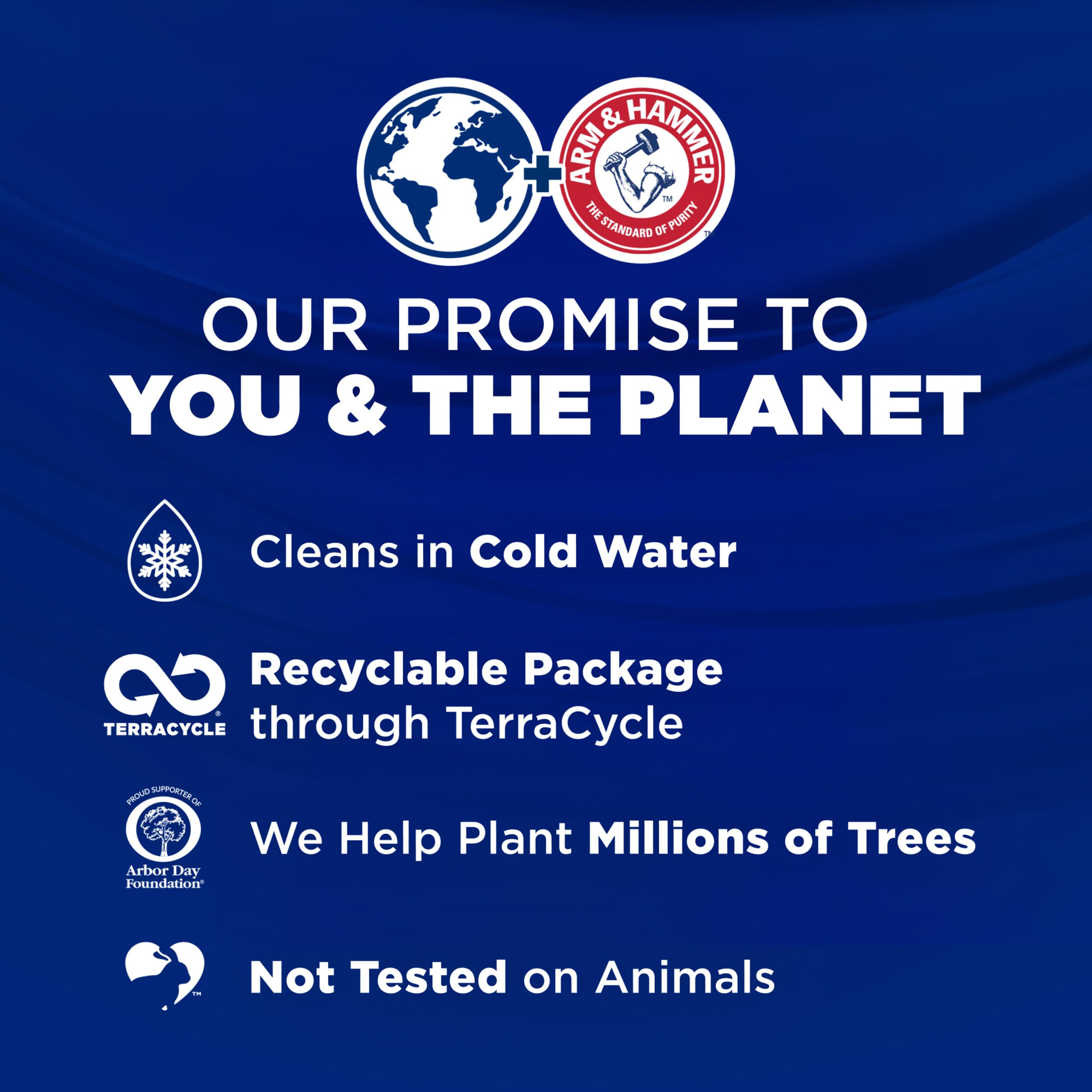 ARM & HAMMER Plus OxiClean with Odor Blasters 5-in-1 Laundry Detergent Power Paks, Laundry Odor Remover, Eliminates Odors, Attacks Stains, Fresh Burst Scent, 42 Count​