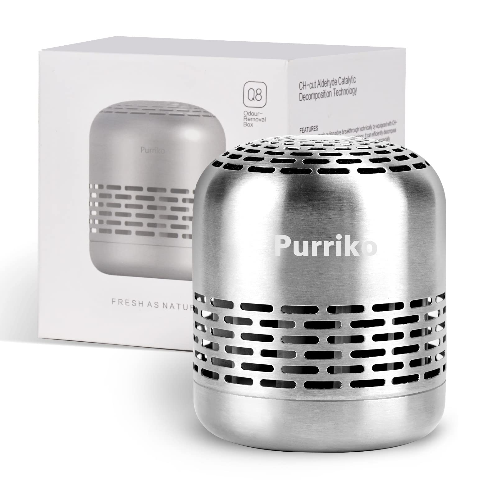 Purriko Refrigerator Deodorizer,Lasts for 10 Years,Refrigerator Odor Eliminator,Fridge Deodorizer,More Effective Than Baking Soda Bamboo Air Purifying Bags