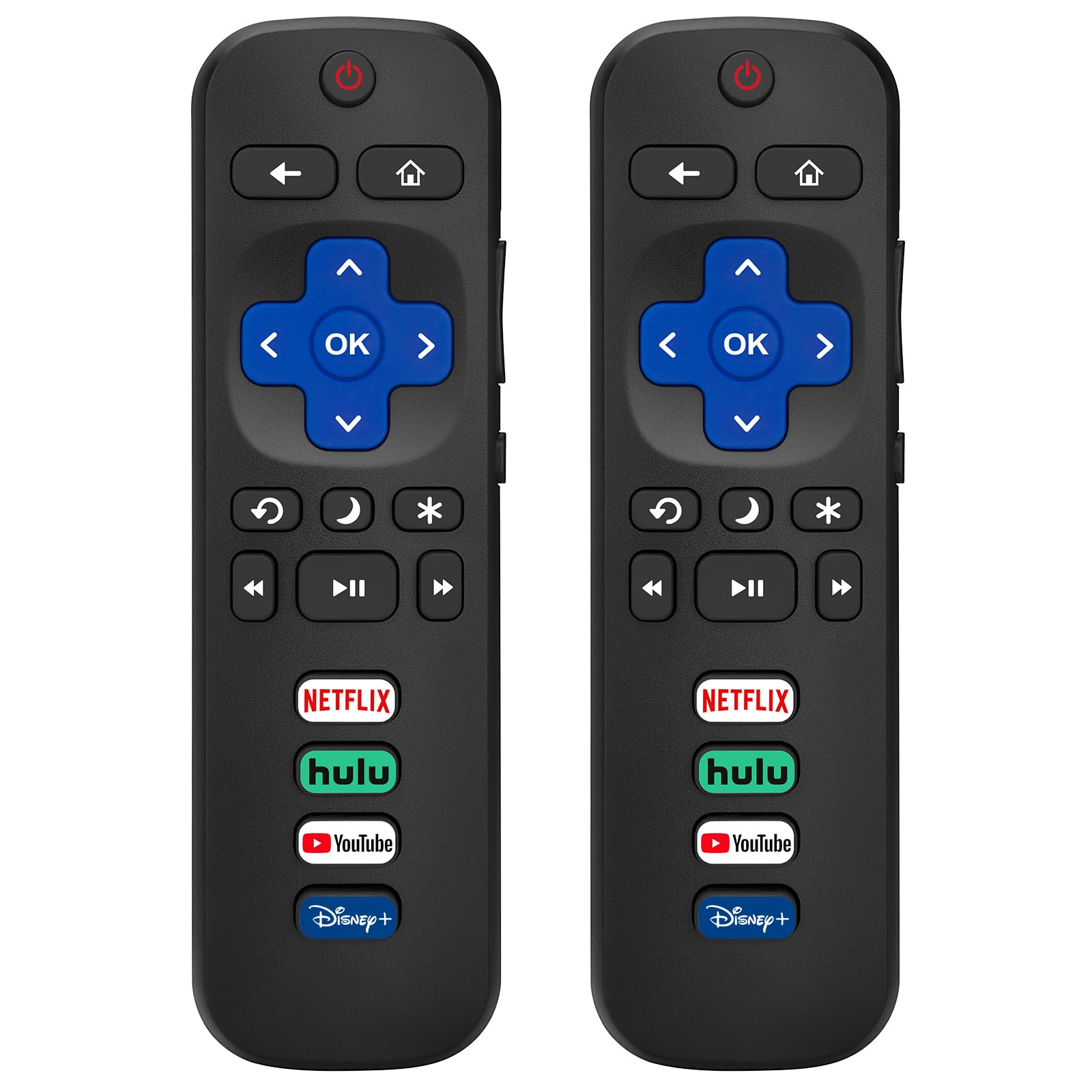 (Pack of 2) Replacement-Remote-Control for Roku-TV,Compatible for TCL Roku/Hisense Roku/Onn Roku/Philips Roku Smart TVs(Not for Roku Stick and Box)