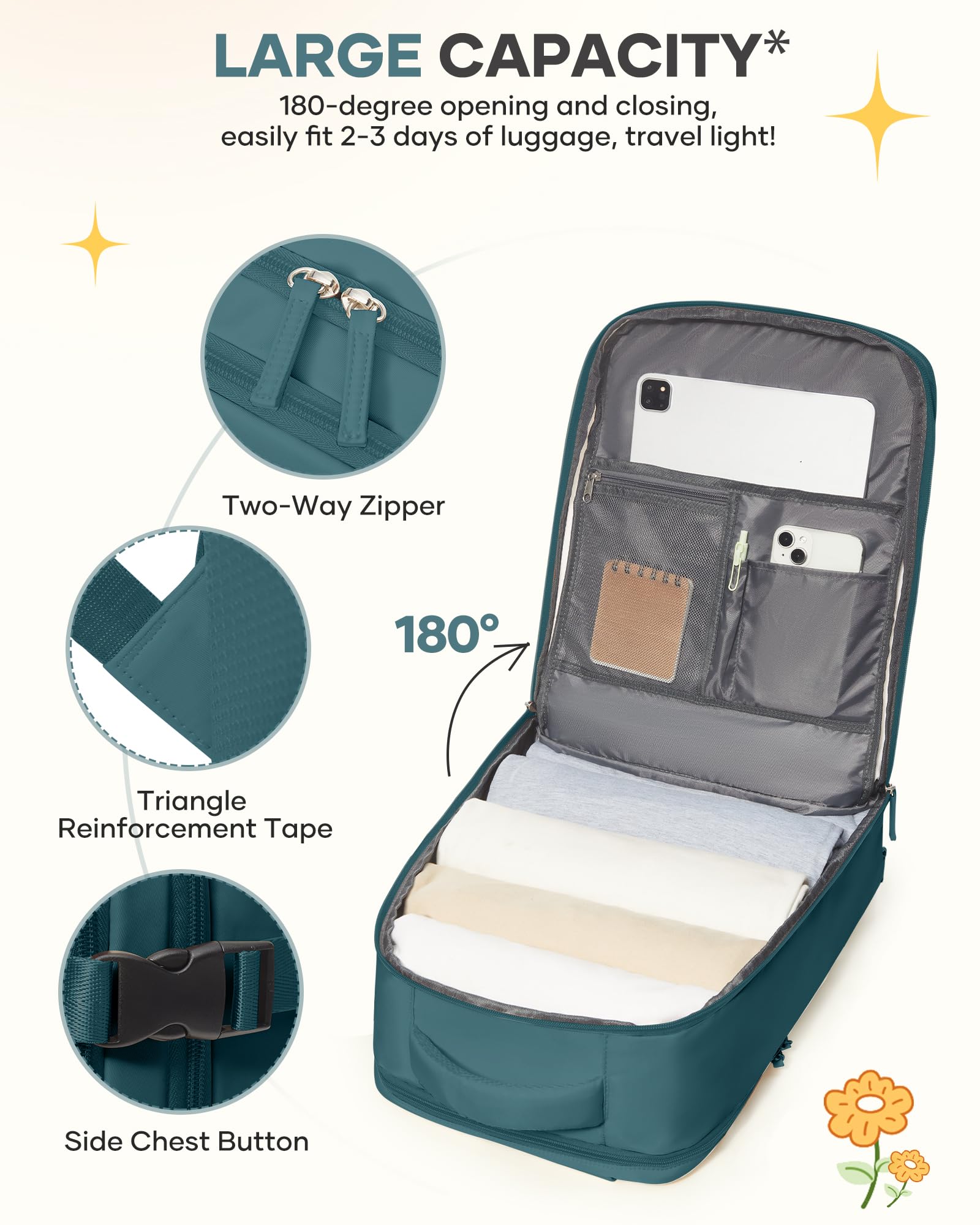 Travel Backpack For Women Men Airline Approved Carry On Backpack Flight Approved Waterproof Sports Luggage Backpack Casual Daypack Small Hiking Backpack