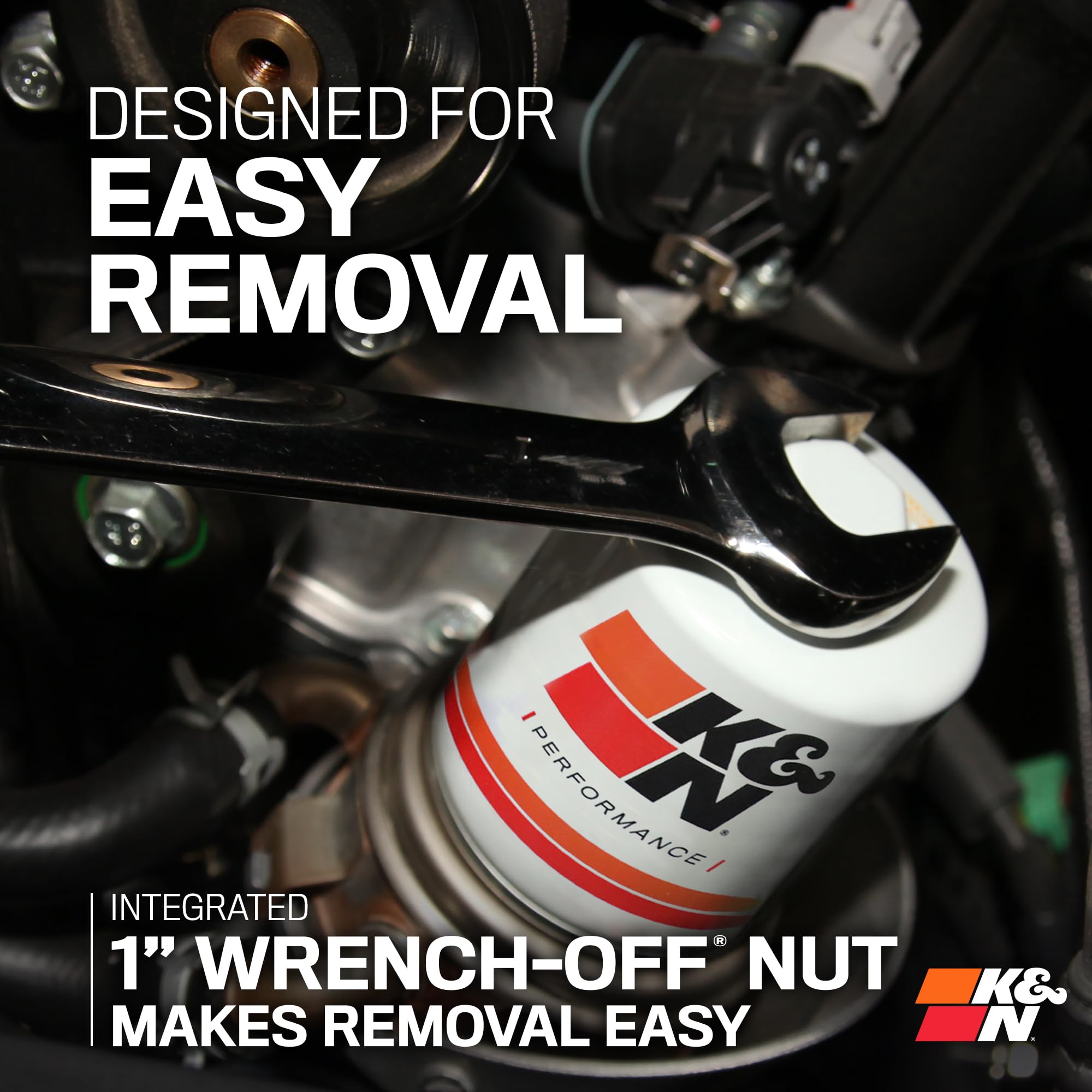 K&N Premium Oil Filter: 20,000 Mile Engine Protection with Wrench Off Nut: Compatible with Select 1990-2023 INFINITI/MAZDA/NISSAN/SUBARU Vehicle Models (See Description for Select Models), HP-1008