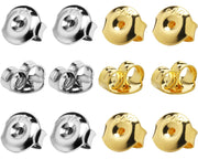 DELECOE 14K vergoldete Ohrringverschlüsse Ersatz, 925 Sterling Silber hypoallergene sichere Gold-Ohrringverschlüsse mit Sperrfunktion für Ohrstecker