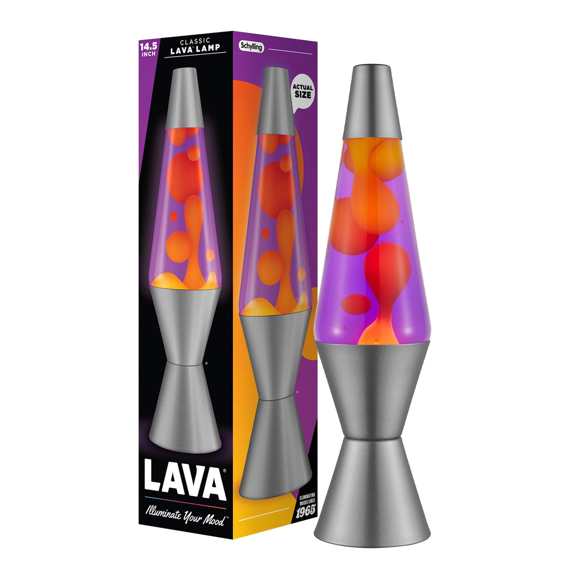 Lava Lamp - 14.5" Purple Sunset - The Original Motion Light - Yellow Wax and Purple Liquid - Item #2635 ( Exclusive)