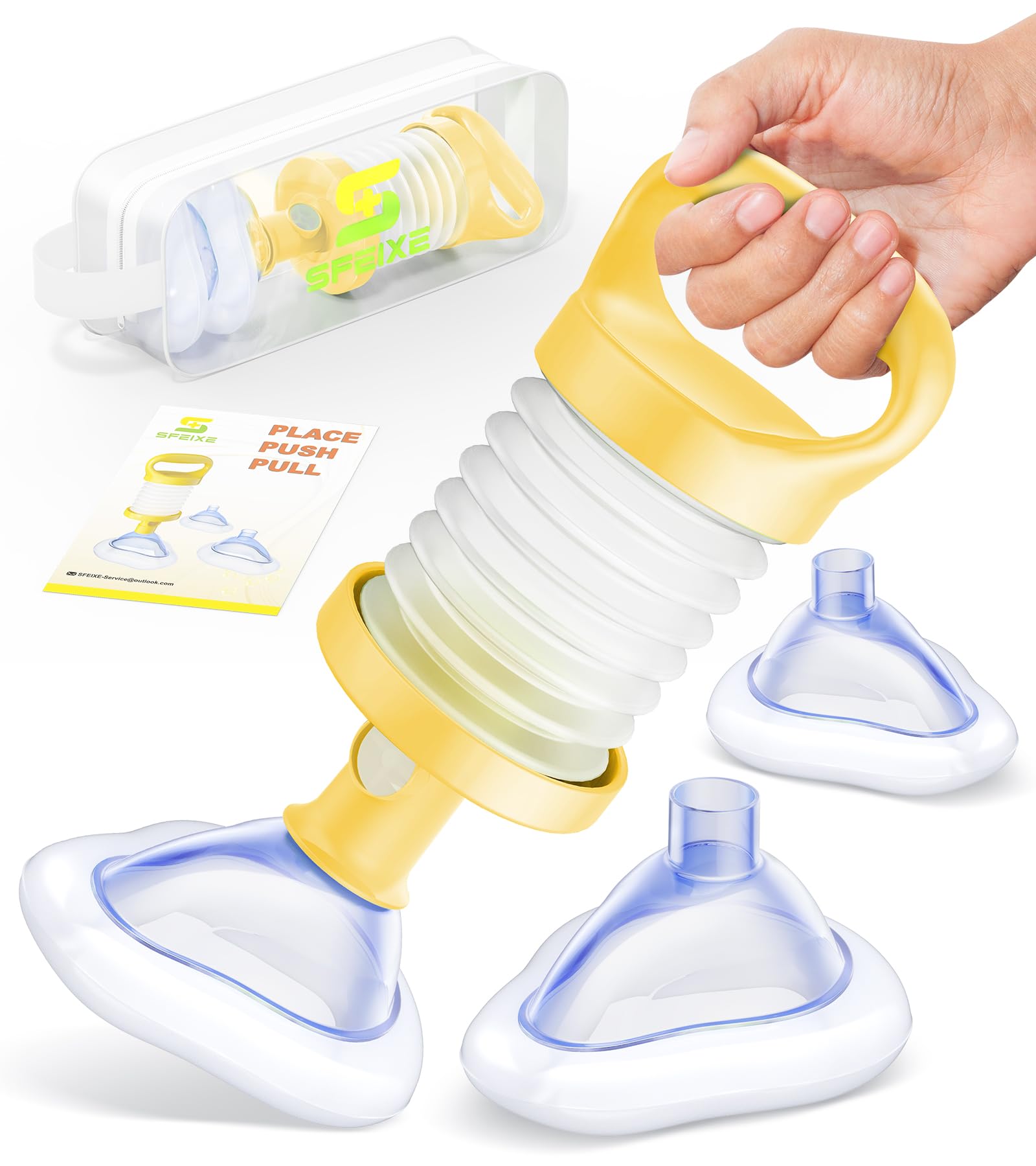SFEIXE Portable Manual Suction Device for Upper Airway Clearance | Aspiration Device for Adults and Children