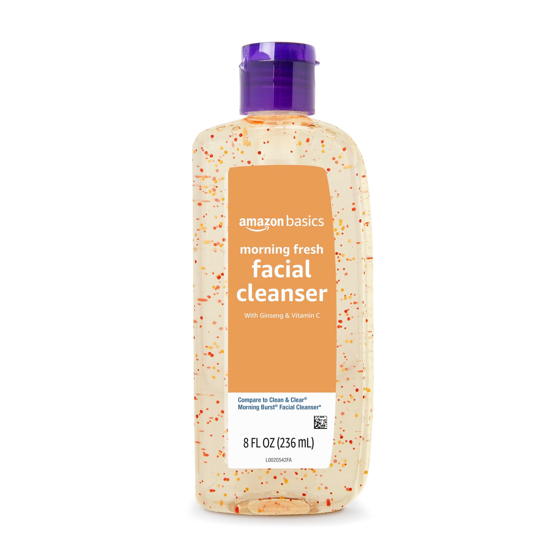 Amazon Brand - Solimo Morning Fresh Facial Cleanser with Ginseng and Vitamin C, 8 fl oz