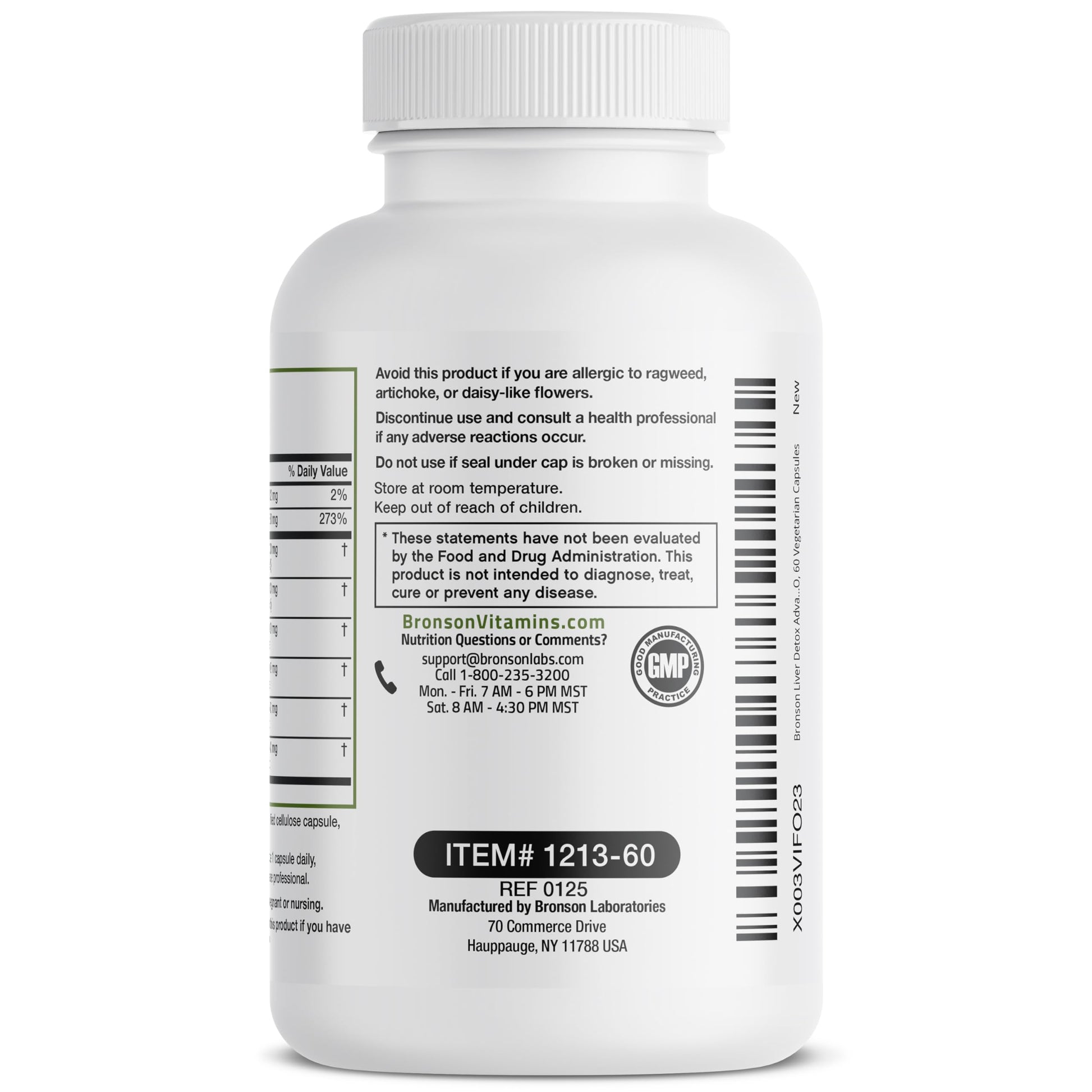 Bronson Liver Detox Advanced Detox & Cleansing Formula Supports Health Liver Function with Milk Thistle, Dandelion Root, Turmeric, Artichoke Leaf & More, Non-GMO, 60 Vegetarian Capsules