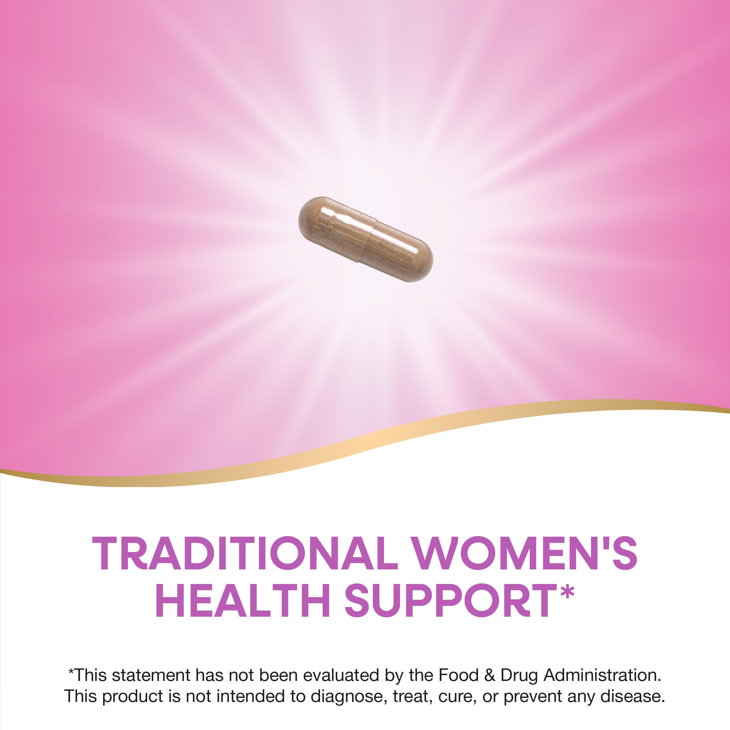 Nature's Way Black Cohosh Root, Traditional Support for Women's Health*, 540 mg per Serving, Non-GMO Project Verified, 180 Capsules