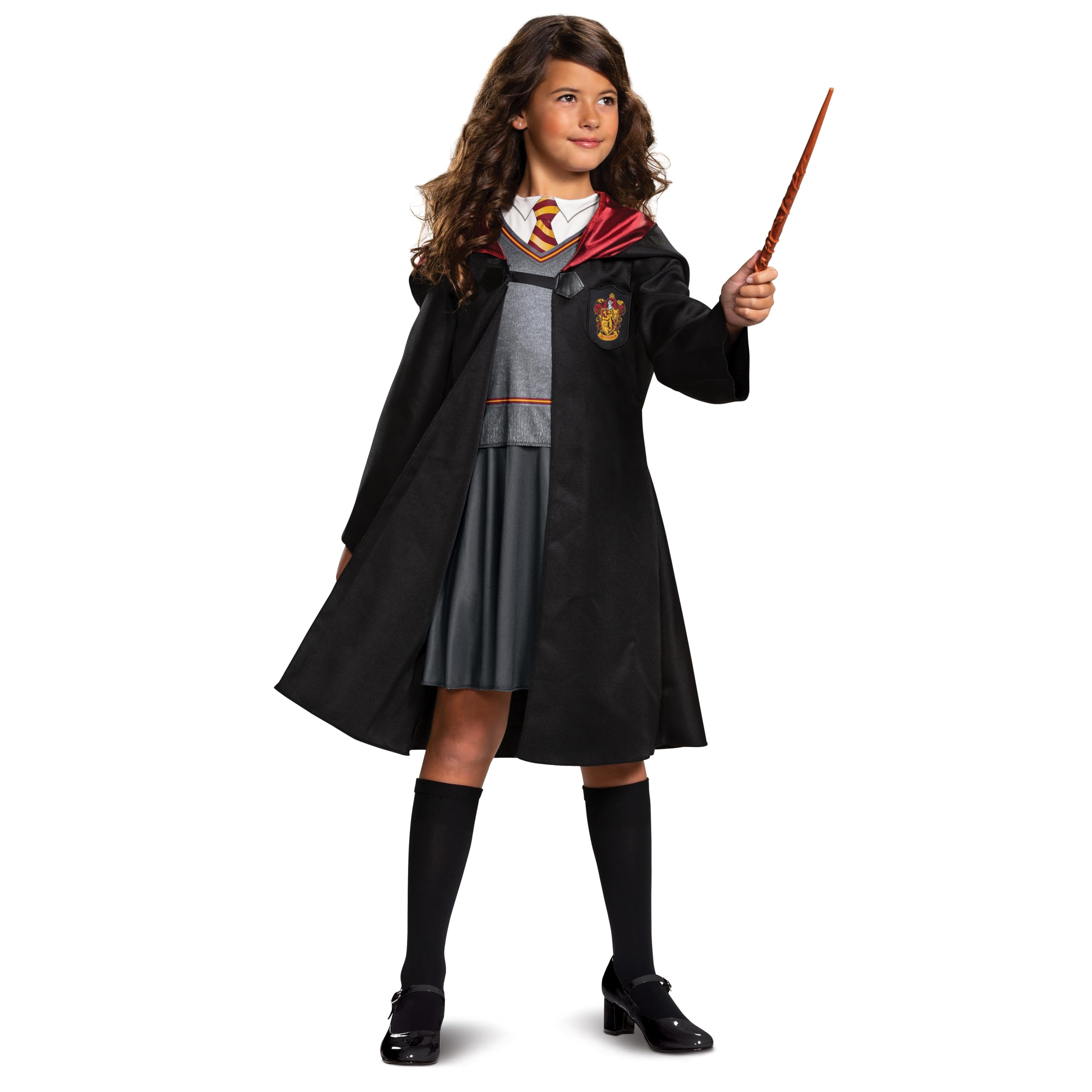 Disguise Harry Potter Hermione Granger Classic Girls Costume, Black & Red, Kids Size Medium (7-8)