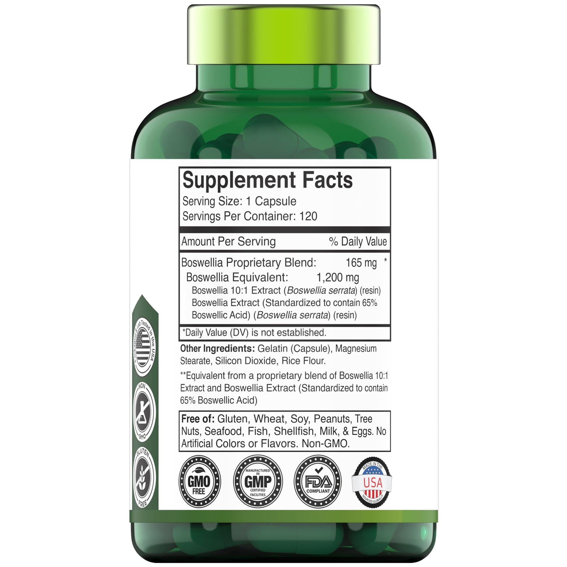 tnvitamins Boswellia Serrata Herbal Extract Capsules | 1200 MG/Capsule (120 Capsules) | Joint Support Supplement* | Ayurvedic Herb: Indian Olibanum/Frankincense