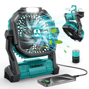 Portable Fan Rechargeable, 20000mAh Cordless Battery Powered Fan with LED Lantern, USB C Battery Operated for Travel Bedroom Home Camping Tent Office Beach Desk Fishing Table