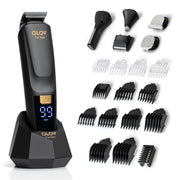 OLOV Barttrimmer für Herren, 21-teiliges All-in-One Herrenpflege-Kit und Haarschneider, Nase, Ohren, Körper und Gesicht, Elektrorasierer mit USB-Ladestation