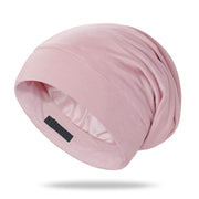 OLESILK 100% Maulbeerseidenhaube für schlafende Frauen, Seidenhaube zum Schlafen, Seidenschlafhaube für Damen und Herren, echte Seide, kein Satin, Rosa