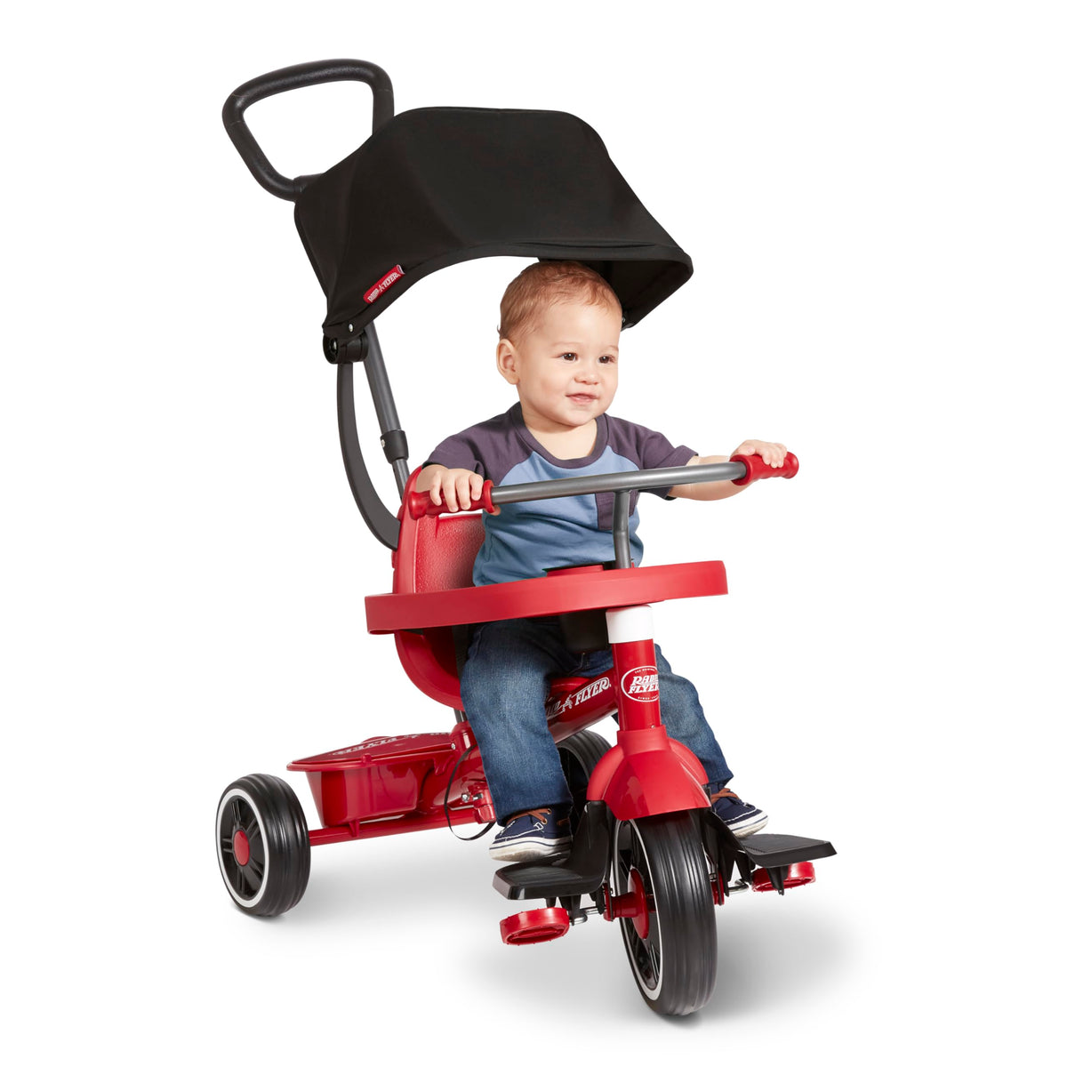Toddler Bike, Kids Bike, Tricycle Toddler Toys for Ages 2-4, Baby Toy, Radio Flyer 4-in-1 Stroll 'N Trike, for Ages 1-5 Years, Red ( Exclusive)