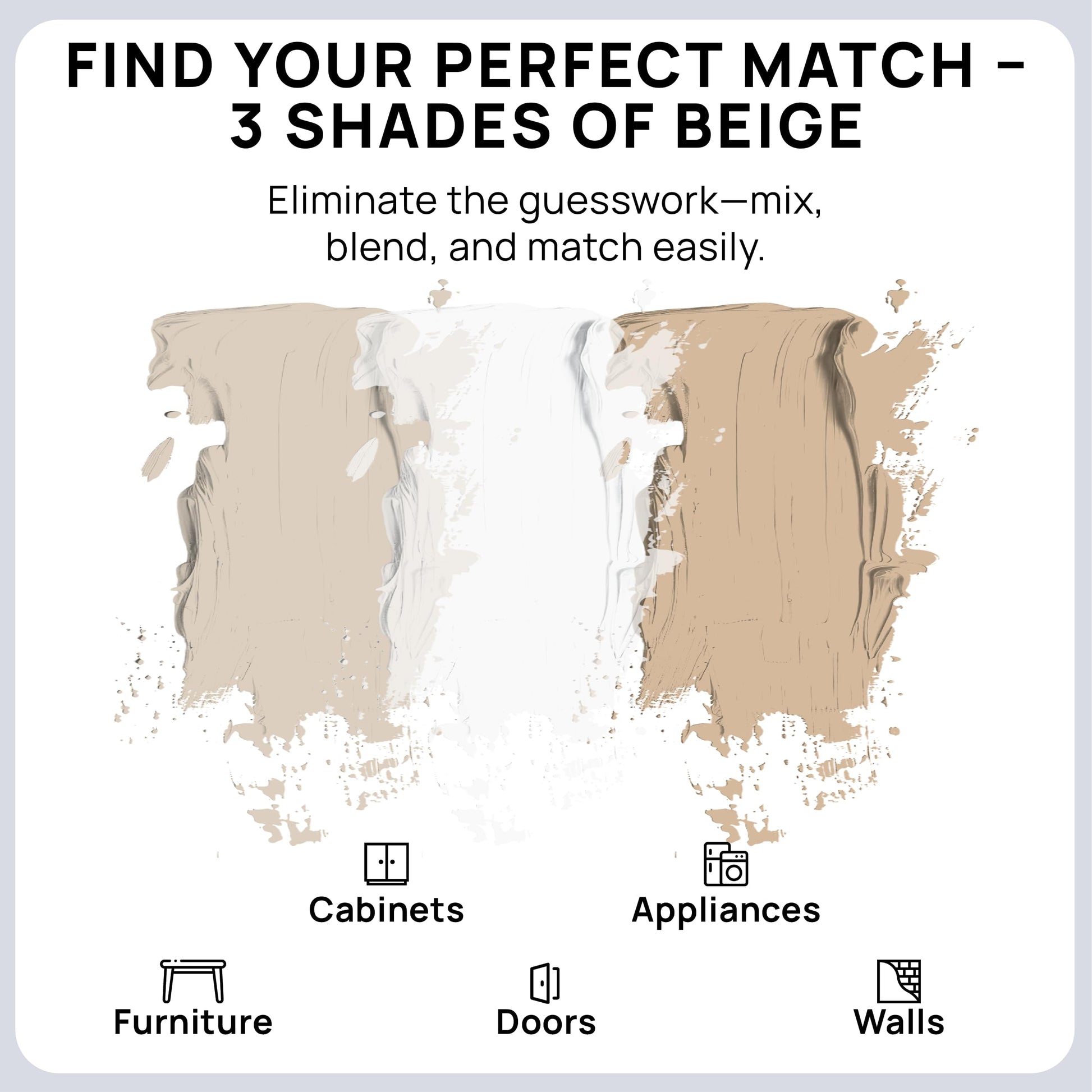 spot. Touch-Up Paint | Matte Finish for Cabinets, Walls, Doors & Furniture | Multi-Tone Beige Repair Kit | Quick-Dry, Self-Priming, Low-Odor, Eco-Friendly | No-Sanding or Primer Needed | 3 Pack