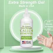Dr. Entre's Callus Remover Gel Kit for Feet: Foot File, Pumice Stone, 5 Glove Pairs for Gel Application, Spa Kit, Foot Care, Pedicure Tools, Scrubber, 8oz