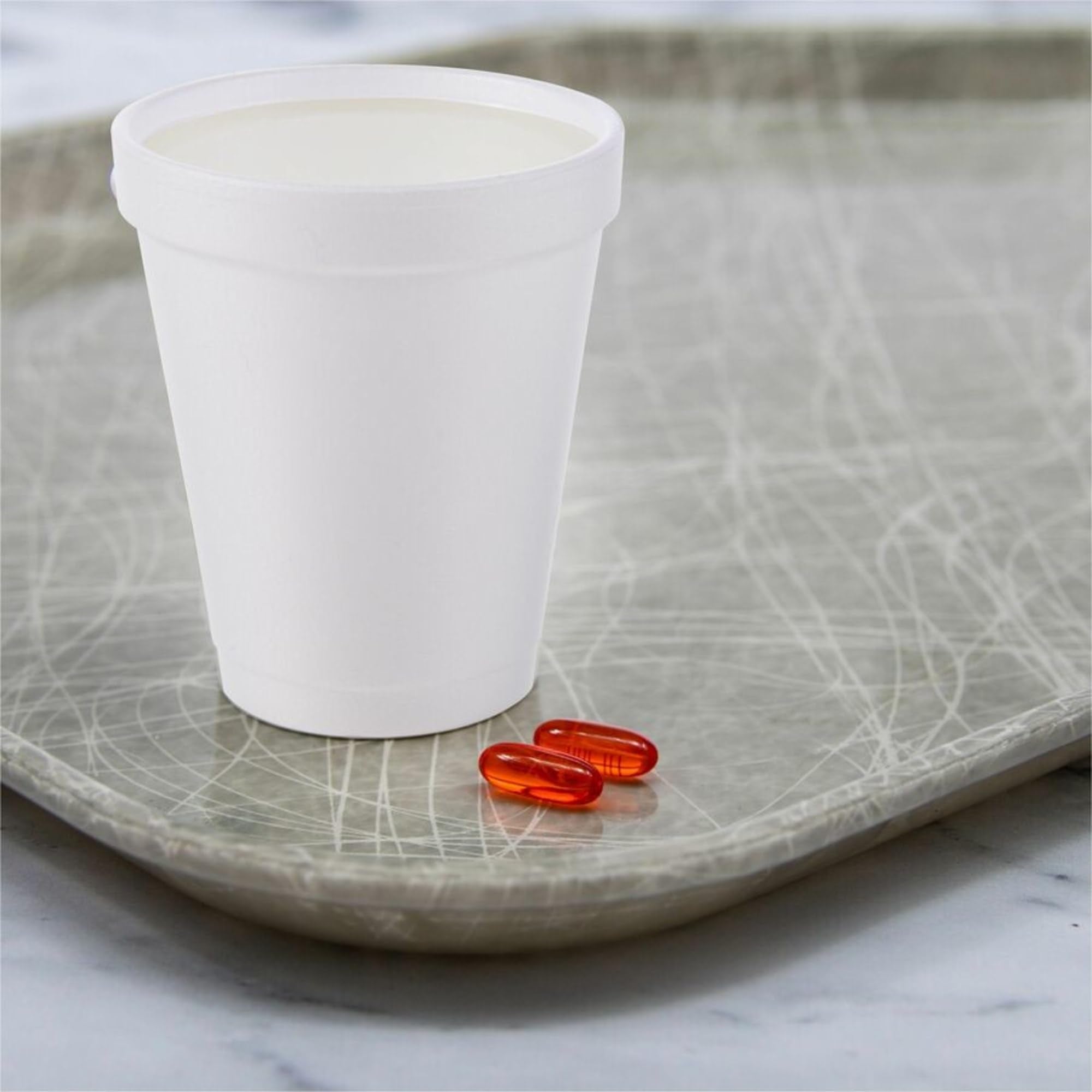 DART 20J16 3.7" Top and 2.4" Bottom Diameter, 6.1" Height, 20 Oz Big Drink Foam Cup (Case of 500), White