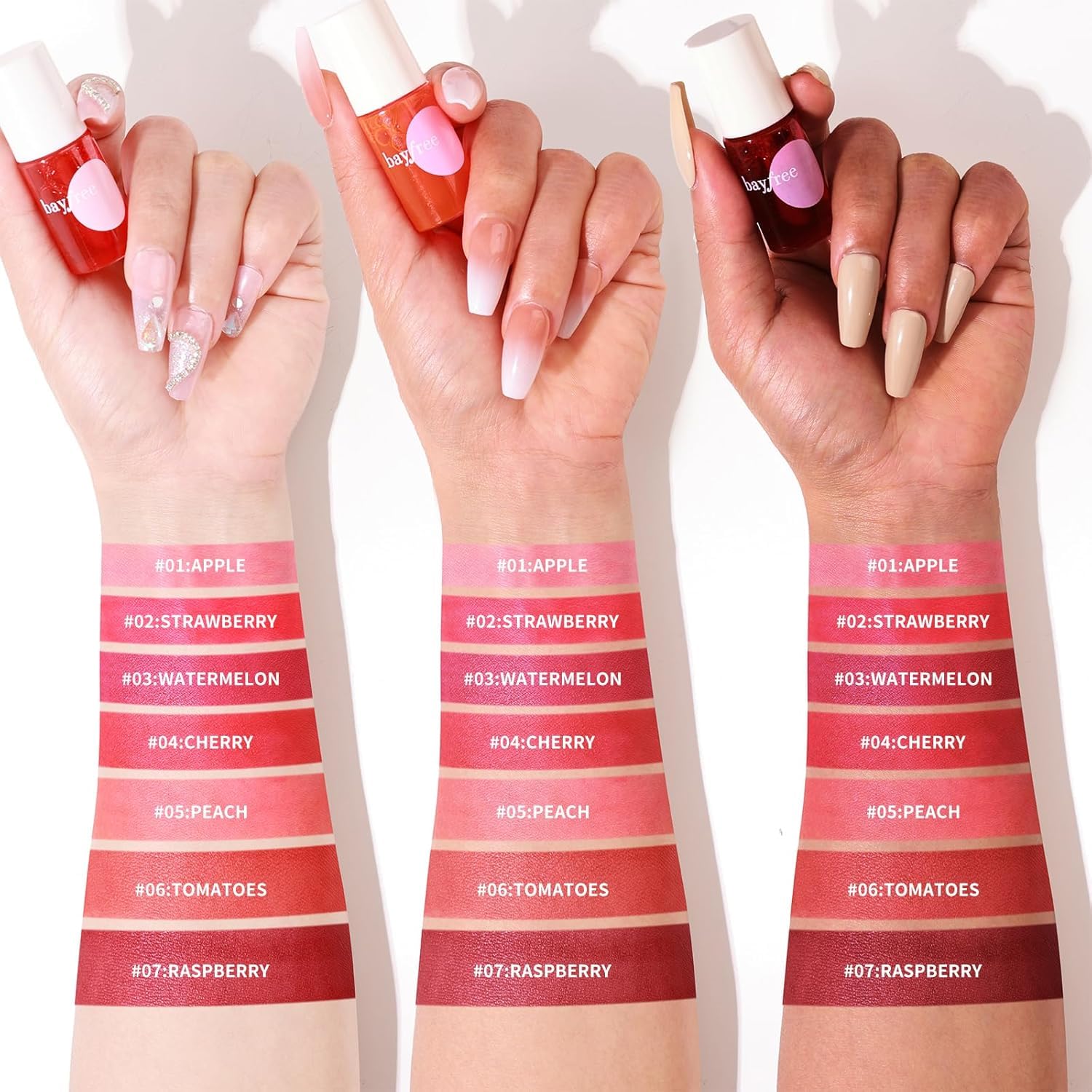 bayfree Lip Tint Stain Set, Korean Water Tint Lightweight Non-sticky, Waterproof Long Lasting Liquid Blush & Lip Stain, Transfer-Proof, Matte Finish Lip Color Makeup (made into jam)
