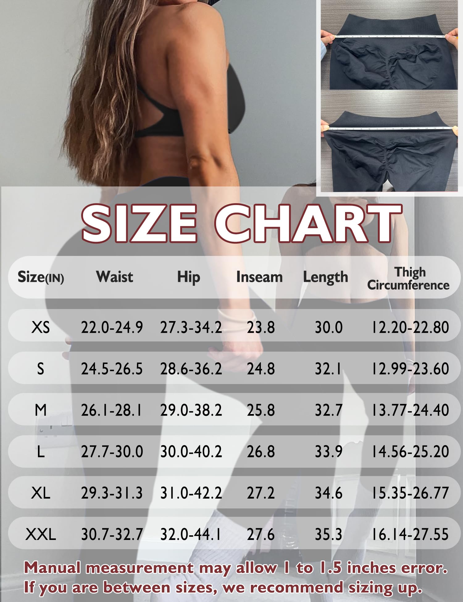 Ieumaz Scrunch Butt Lifting Leggings for Women Impact Gym Seamless Workout Leggings Mid Low Waist Tummy Control Yoga Pants