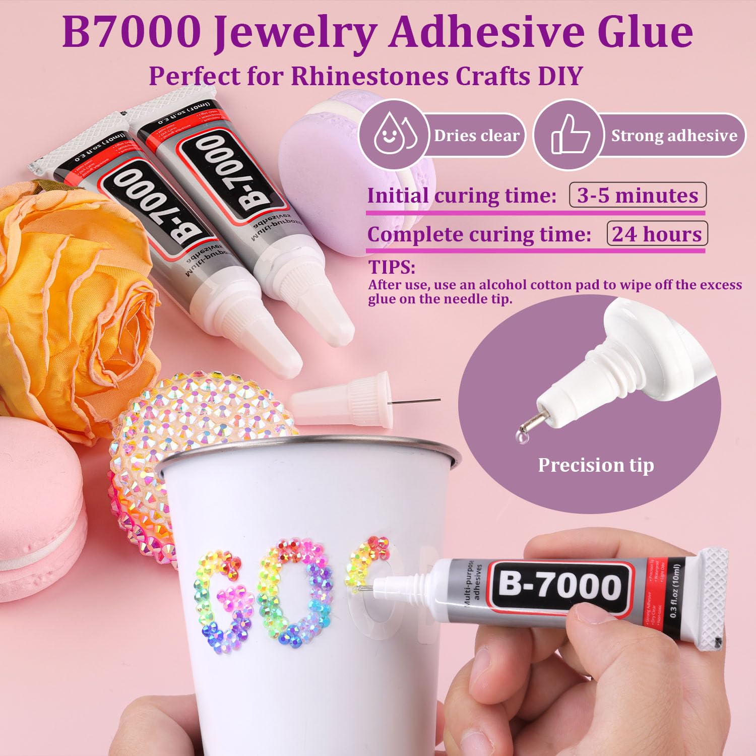 30000Pcs Resin Jelly Rhinestones for Bedazzling, Mixed-Color 3mm Flatback Gems for Diamond Art, Bedazzler Kit with 3Pcs 10ml B7000 Jewelry Glue for Crafting Crafts Book Shoes Nail Art