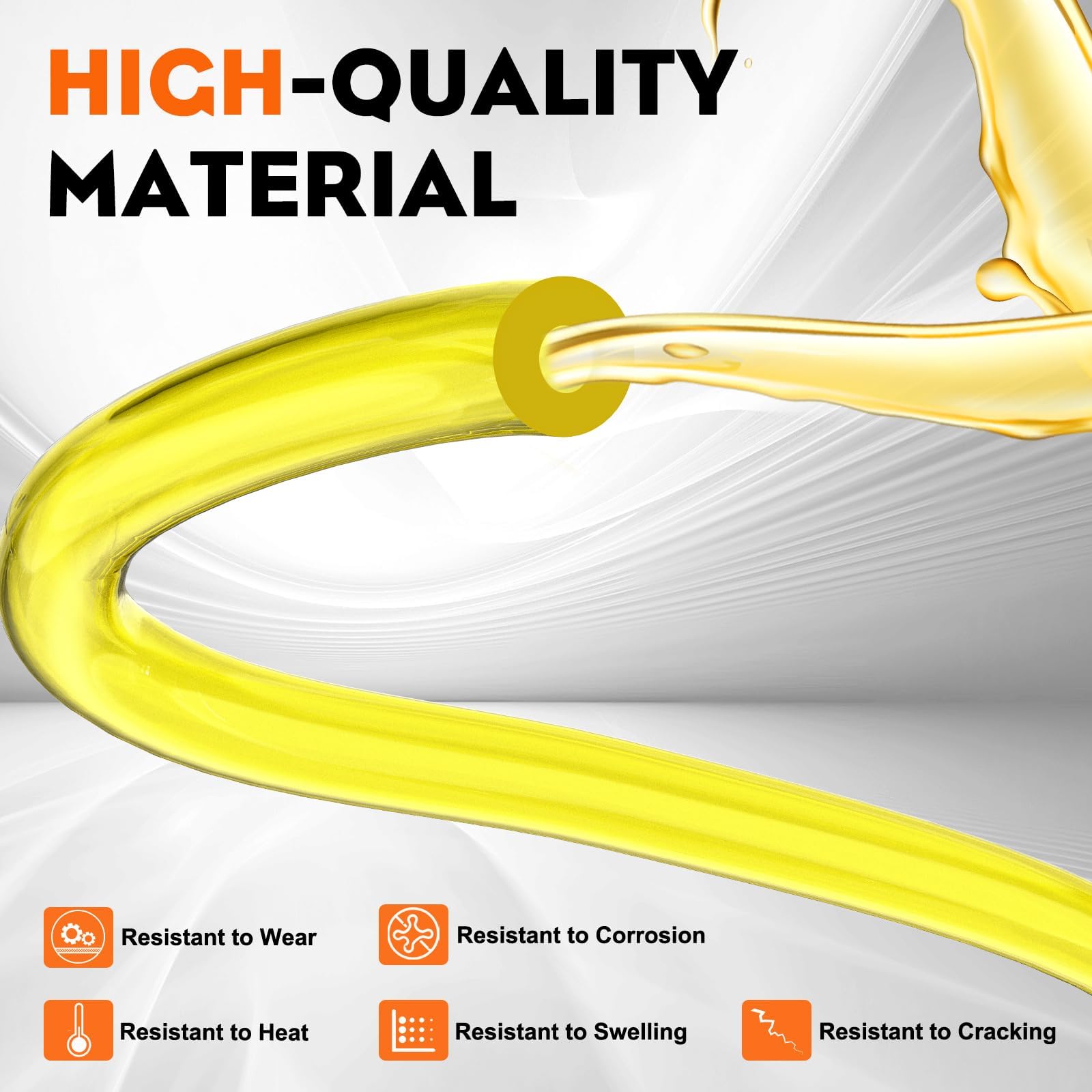 Hipa 4 Size Gas Fuel Line Hose Tubing 4 ft. Each for Small Engine Chainsaw Lawn Mower String Trimmer WeedEater Blower Model Parts I.D x O.D 1/8" x 3/16" 3/32" x 3/16" 1/8" x 1/4" .08" x .14"