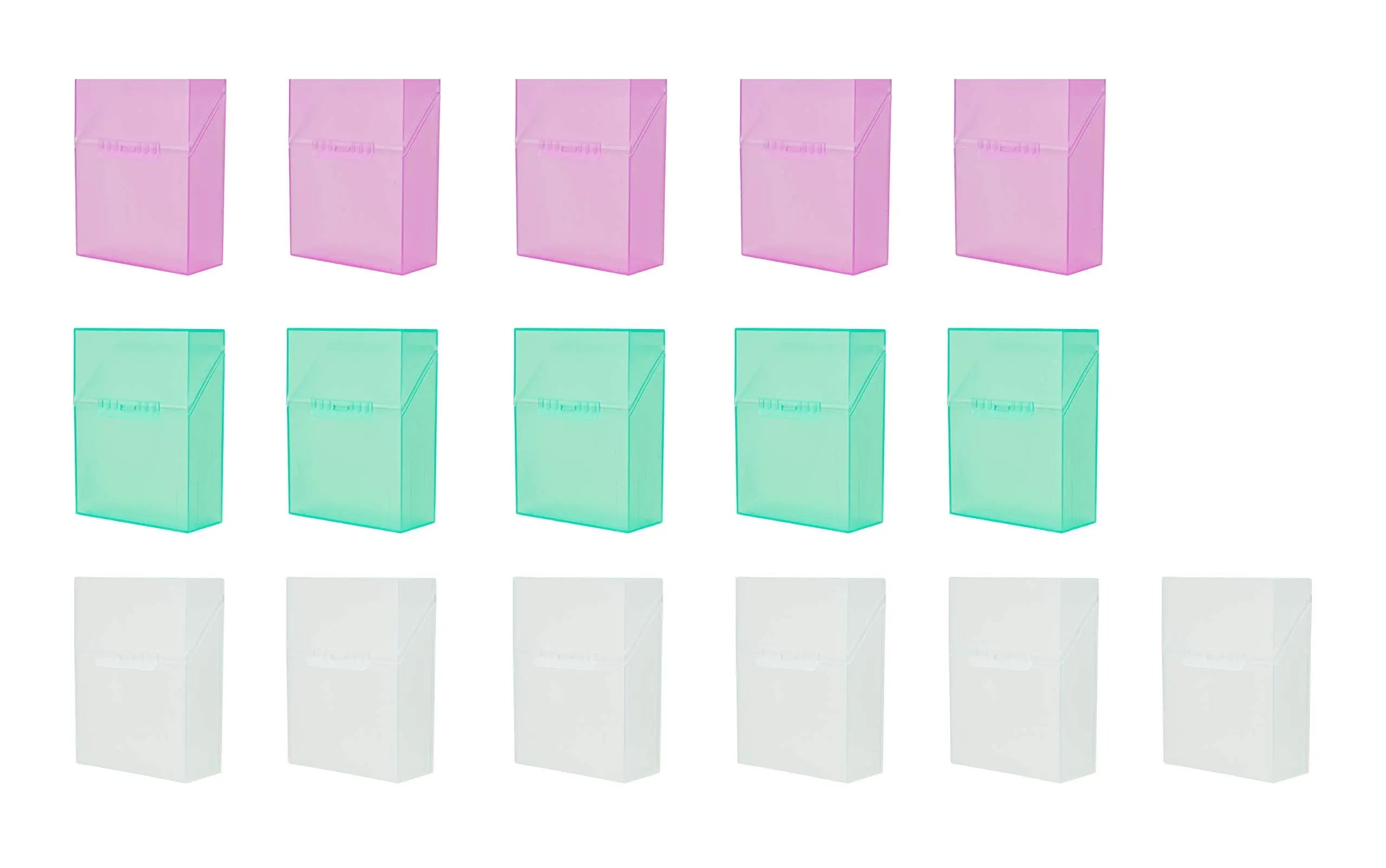 It's Academic Crayon Box with Hinged Lid and Snap Closure, Clear, Purple, and Green Plastic, 16-Pack (Colors May Vary)