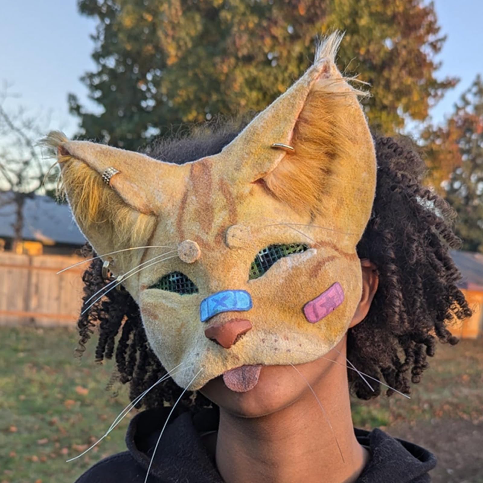 Apettoey 10PCS Cat Masks - White Therian Masks for Masquerade, Halloween, Kids Cosplay & Costume Parties